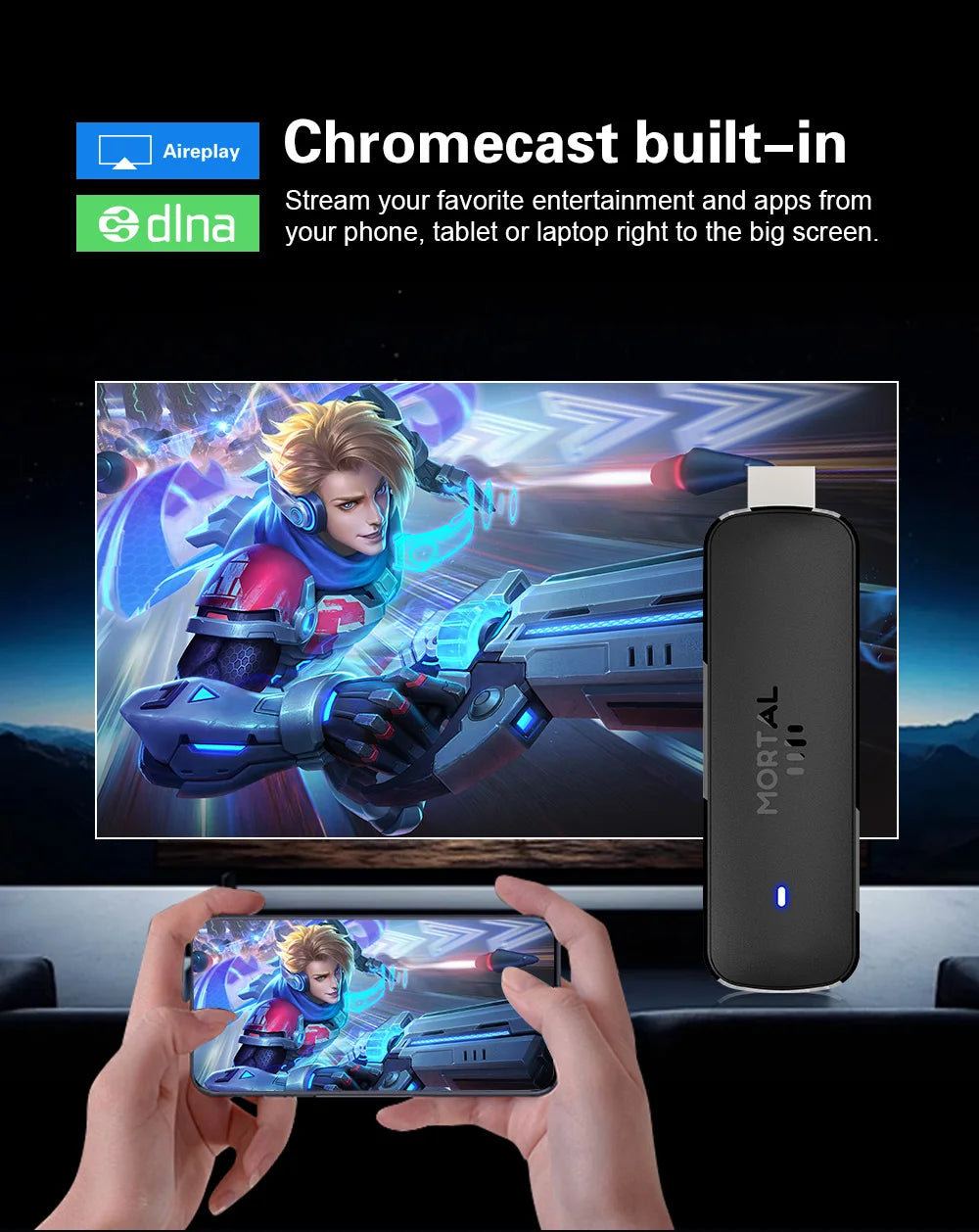 Andriod14 TV stick Voice Control Theater WIFI6 Bluetooth 4K Video Allwinner H313 Free Live TV Set Top Box 2G8G16G Mortal Q8