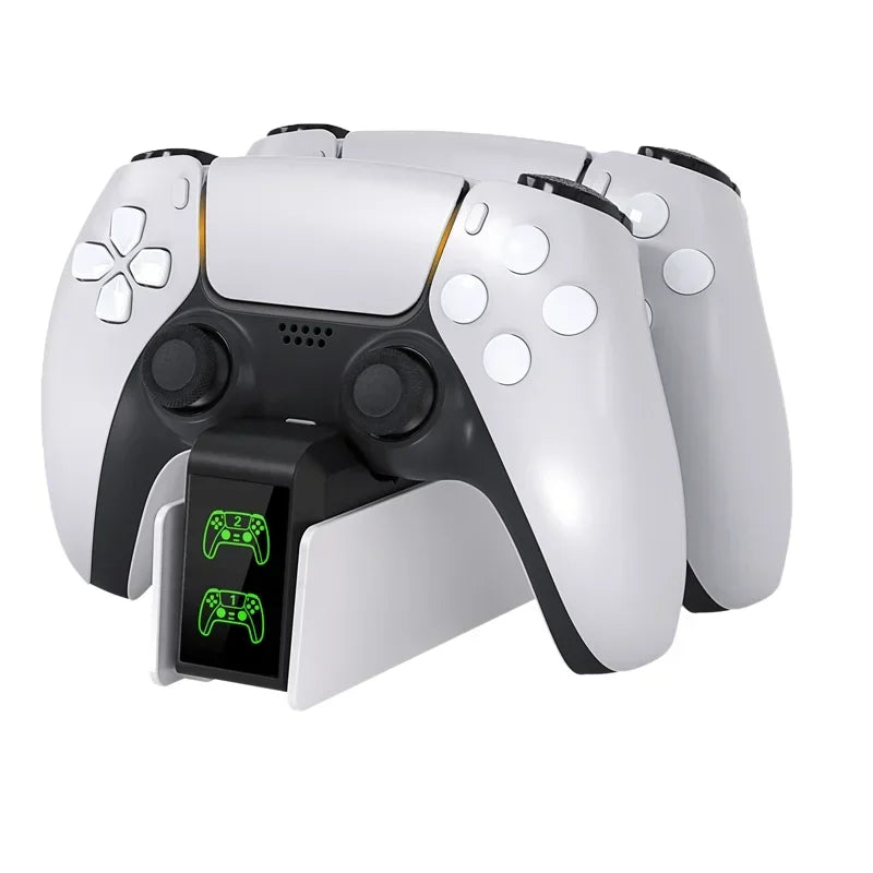For PS5 Controller Charger DualSense Charging Station Dual Charging Dock Charger Stand for PlayStation5 Wireless Game Controller