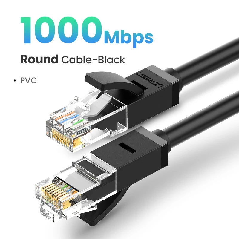 UGREEN CAT 6 Ethernet Cable 1000Mbps High Speed RJ45 Internet Lan Computer Patch Cable for Router Modem Switch PC PS5 Xbox Cord