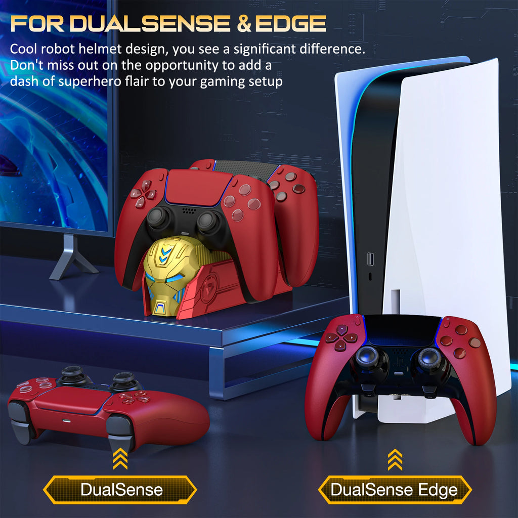 RGB PS5 Controller Charging Station For PlayStation 5 Dual Fast Charger LED Charging Stand For PS5 Gamepad