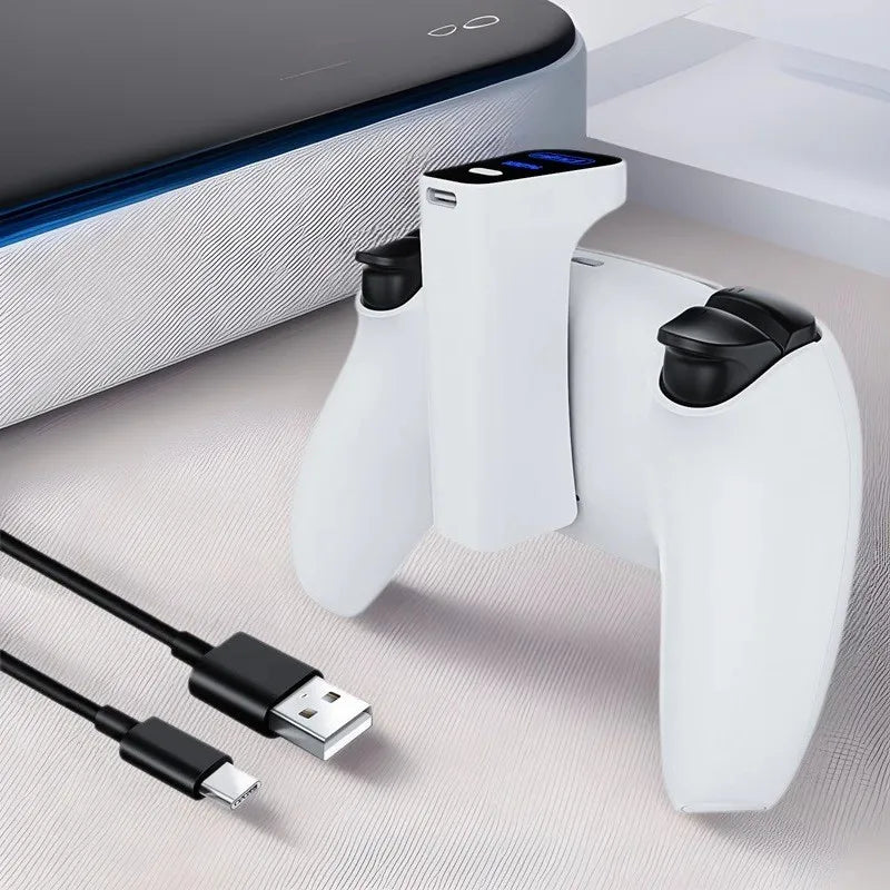 SND-2032 Portable Back Clip Battery Pack (2000mAh Li-ion Battery) for PS5 Controller with LED Digital Display
