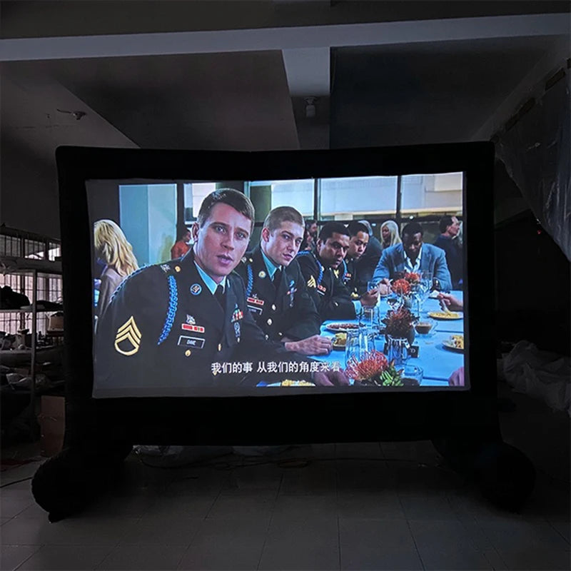 Outdoor Inflatable Movie Screen Moveable Film Projection Screen Advertising Promotion Inflatable Screen Manufacturer Wholesale