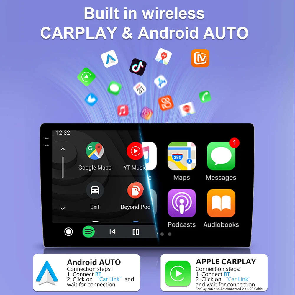 Android Auto For Kia RIO 2 2005 - 2011 Car Radio Carplay 4G Wifi No 2din Video Stereo Multimedia Player GPS Navigation 2k BT DVD