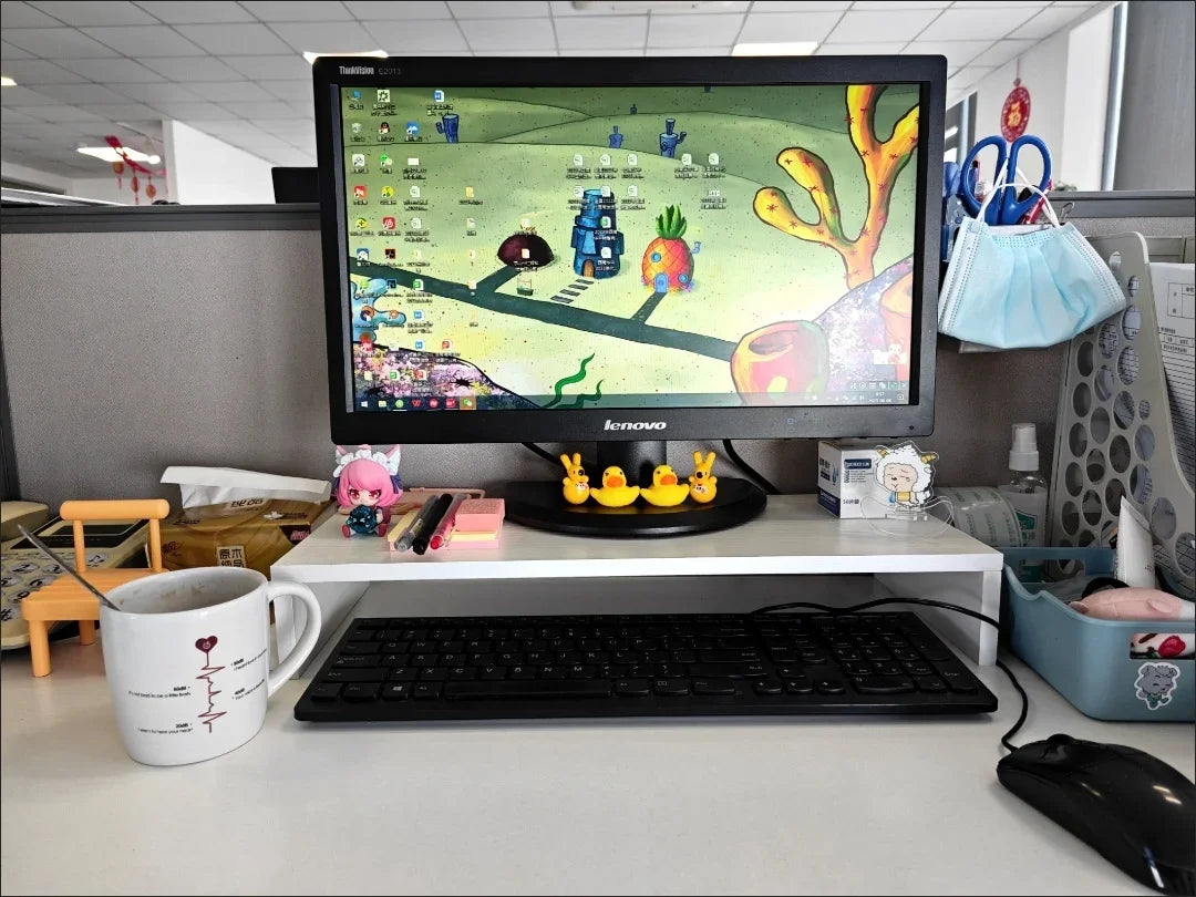 Notebook computer stand desktop computer screen desktop elevated desktop storage and storage pad elevated
