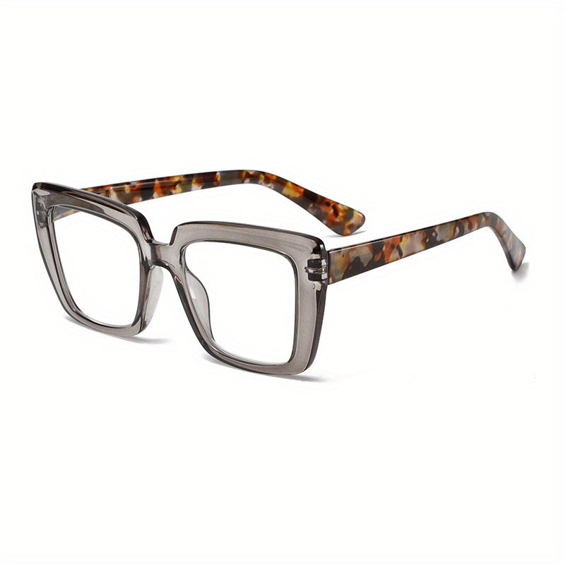 1-Pair Women's Retro Reading Glasses with +1.0 to +4.0 Magnification - Non-Prescription Lens Power, Spring Hinges & Multi-Focal PC Frame - Red/Black/Tortoise/White/Gray/Black & Clear/ - Presbyopia Correction Glasses for Books