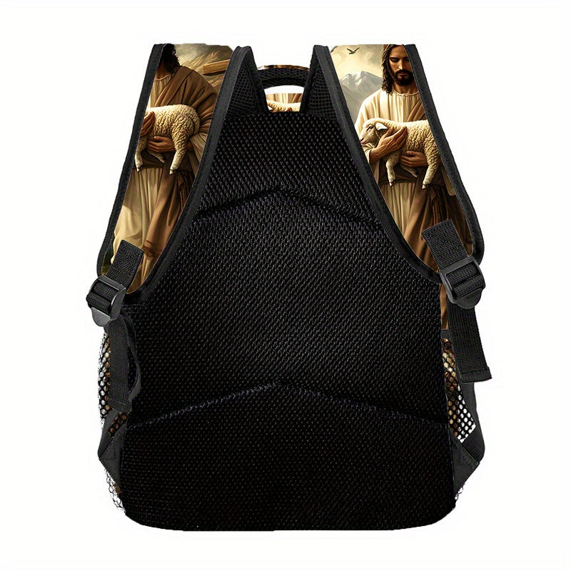 Resurrection of Jesus and the Lamb_2 (2) Backpack, Travel Hiking Backpack, Computer Backpack, Comfortable and Lightweight, Suitable for Beach, Yoga, Travel
