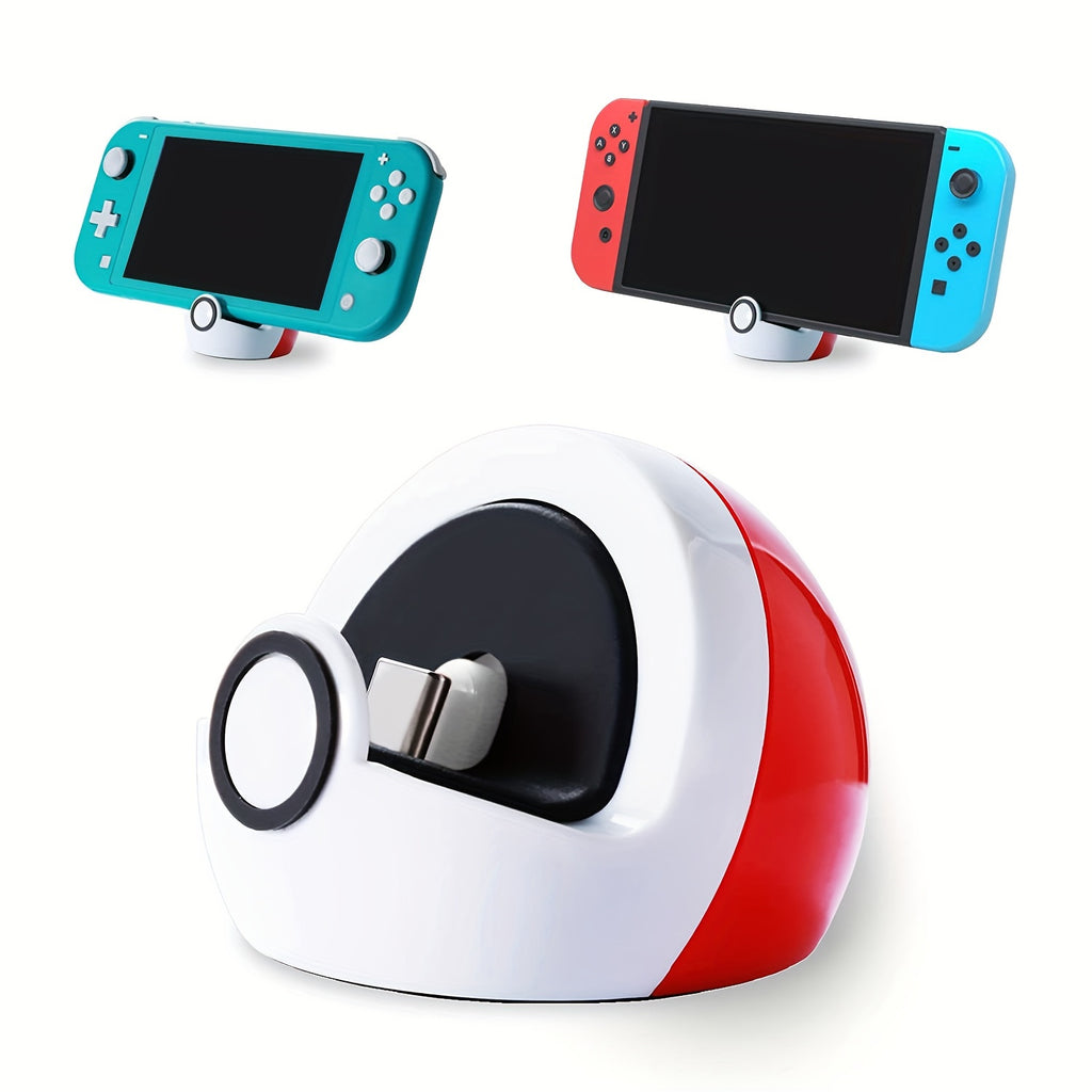 Tiny Charging Stand Compatible With Switch/Switch Lite/Switch OLED, Cute Switch Dock Station With USB-C Port, Portable Charger Stand For Switch Games, No Projection (Christmas Halloween Gift/Deco)