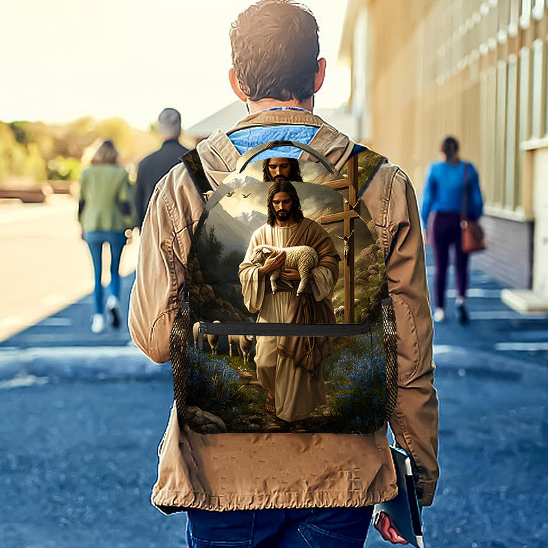 Resurrection of Jesus and the Lamb_2 (2) Backpack, Travel Hiking Backpack, Computer Backpack, Comfortable and Lightweight, Suitable for Beach, Yoga, Travel