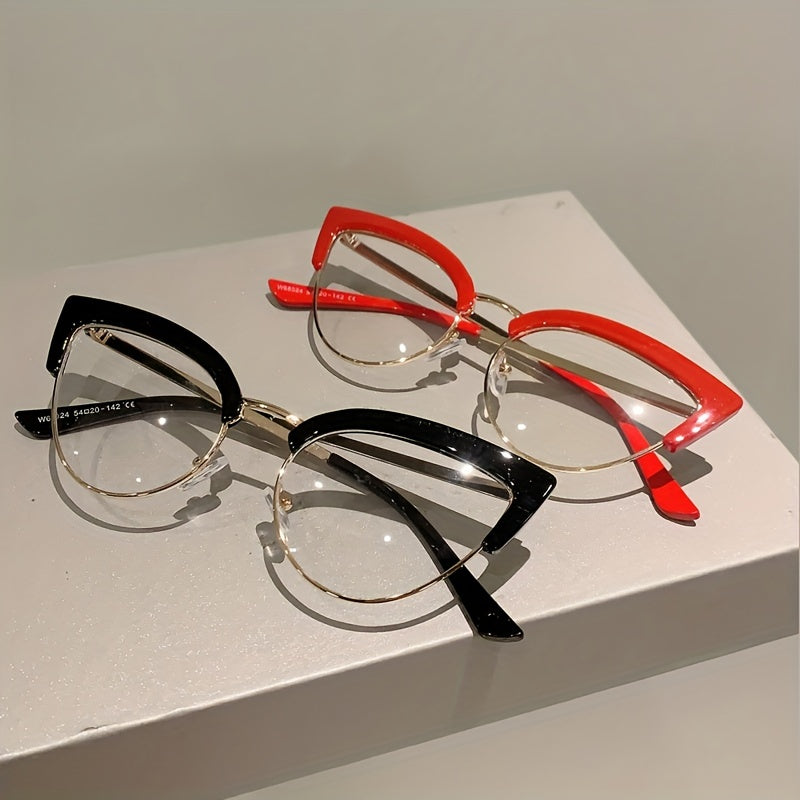 Women'S Cat-Eye Reading Glasses - Non-Prescription Glasses with +100° to -400° Magnification, Lightweight Full-Rim Frame, for Computer, Books, Everyday & Formal Use - Stylish Multicolor Eyewear, Vision Correction, Gradient