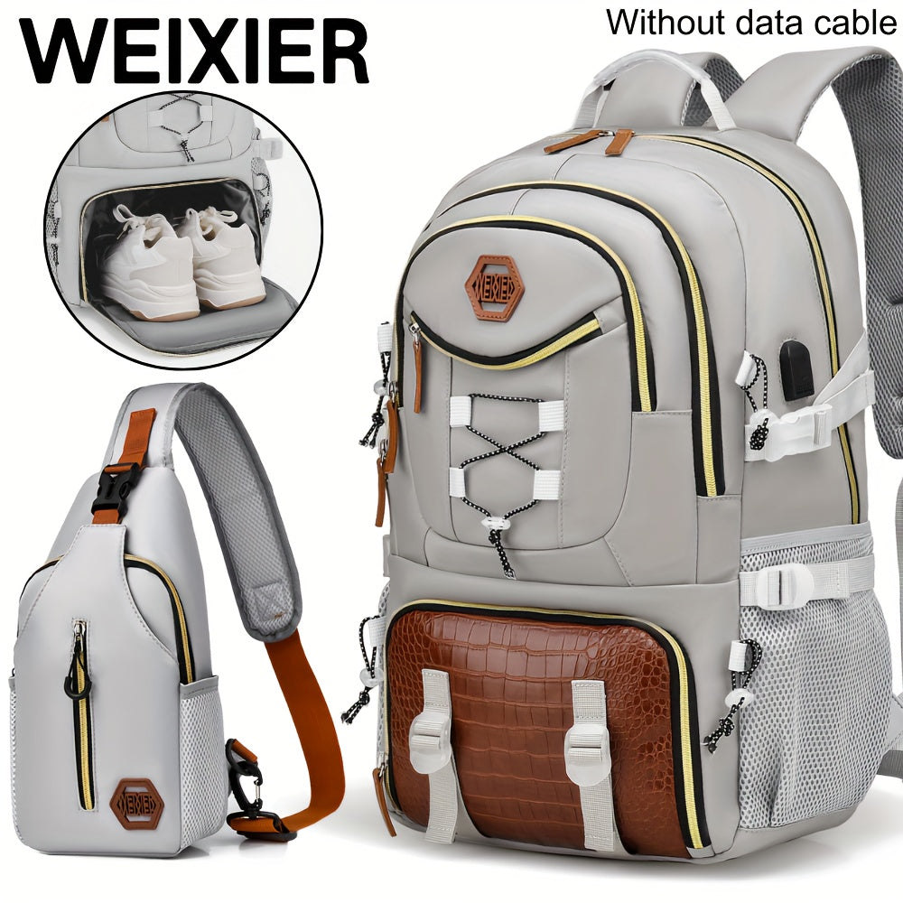 New Multifunctional Unisex Shoulder Bag Computer Backpack Travel Business Casual Backpack with Underwear Bag Set, Multi-pocket Large Capacity Commuting Bag Weekend Overnight Bag, Holiday Birthday Gift
