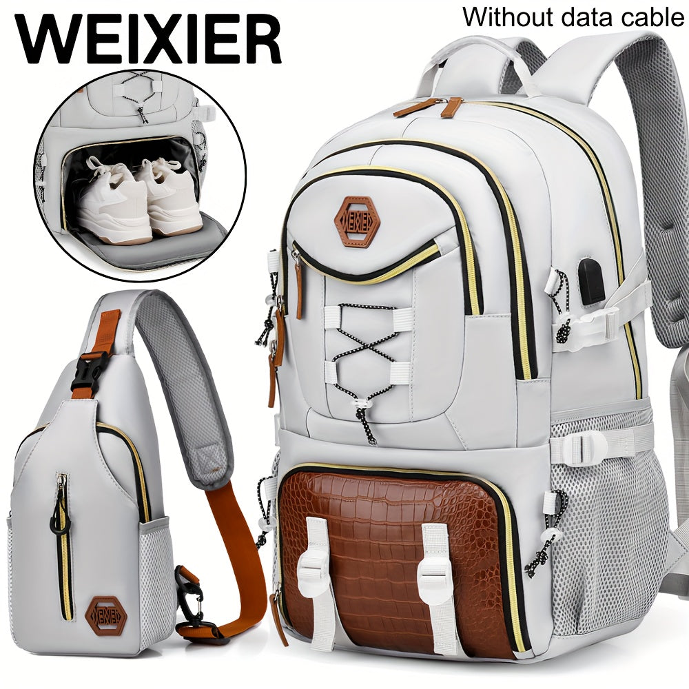 New Multifunctional Unisex Shoulder Bag Computer Backpack Travel Business Casual Backpack with Underwear Bag Set, Multi-pocket Large Capacity Commuting Bag Weekend Overnight Bag, Holiday Birthday Gift
