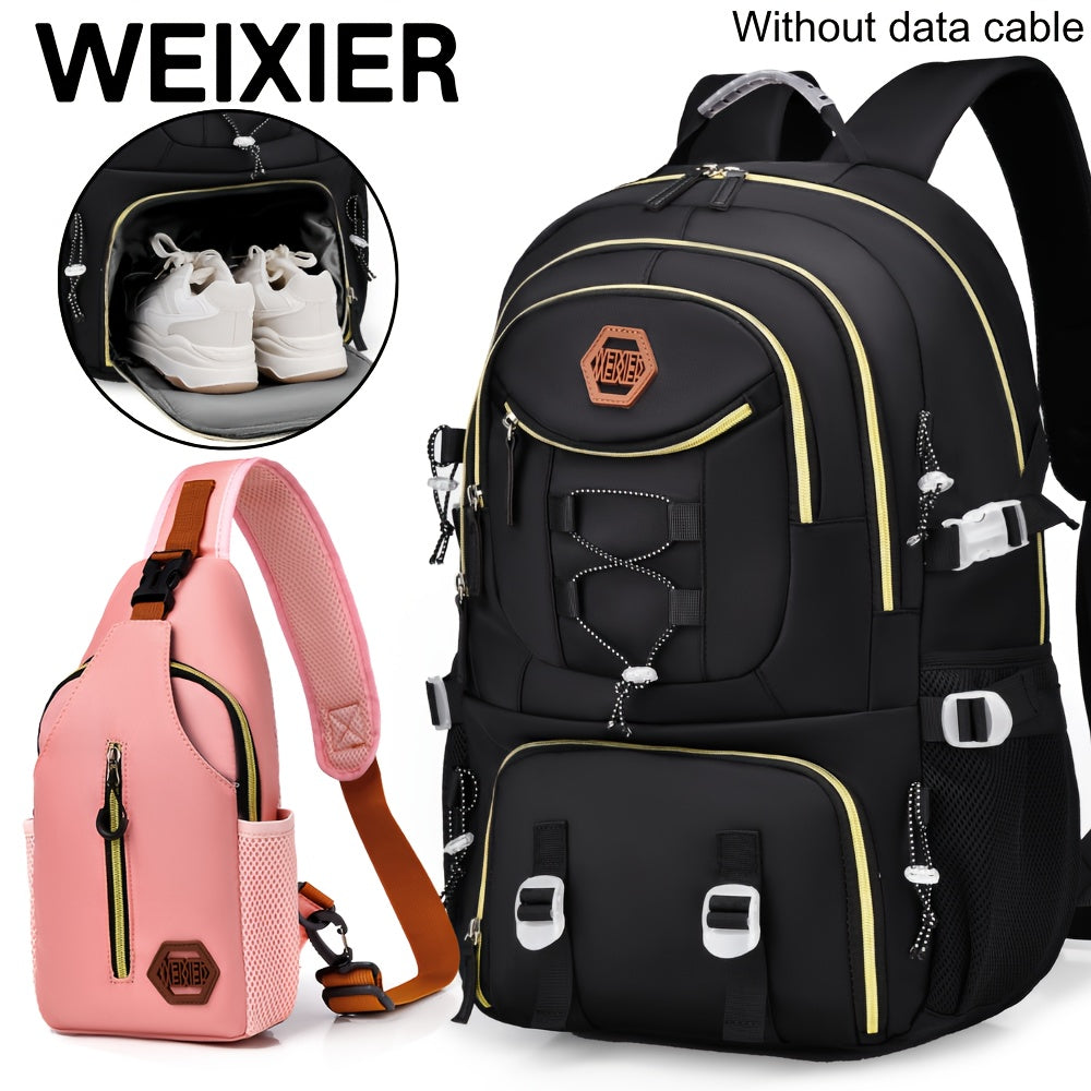 New Multifunctional Unisex Shoulder Bag Computer Backpack Travel Business Casual Backpack with Underwear Bag Set, Multi-pocket Large Capacity Commuting Bag Weekend Overnight Bag, Holiday Birthday Gift
