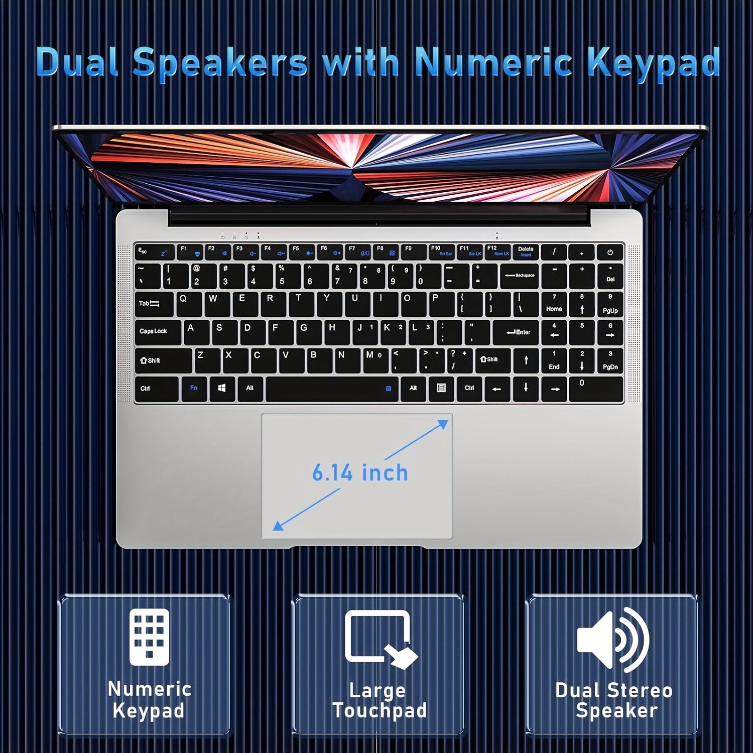 15.6'' Laptop Computer, N4020 Processor Laptops With 8GB RAM, 512GB SSD, 15.6 Inch FHD 1920 * 1080 Display, WIFI5, BT4.2